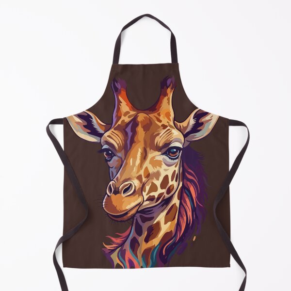Item preview, Majestic Giraffe Portrait - Vibrant Artistic Drip Art Illustration designed and sold by artscripts.