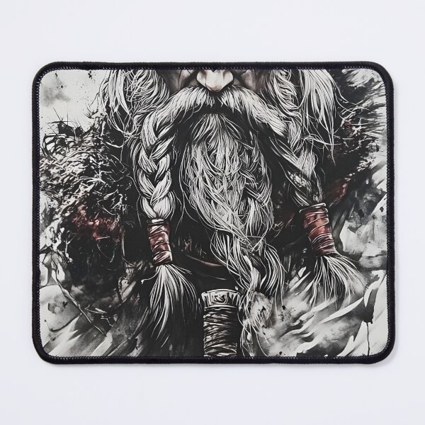Item preview, Viking Odin Bearded Warrior Axe Tattoo Ink designed and sold by PowerArtUa.