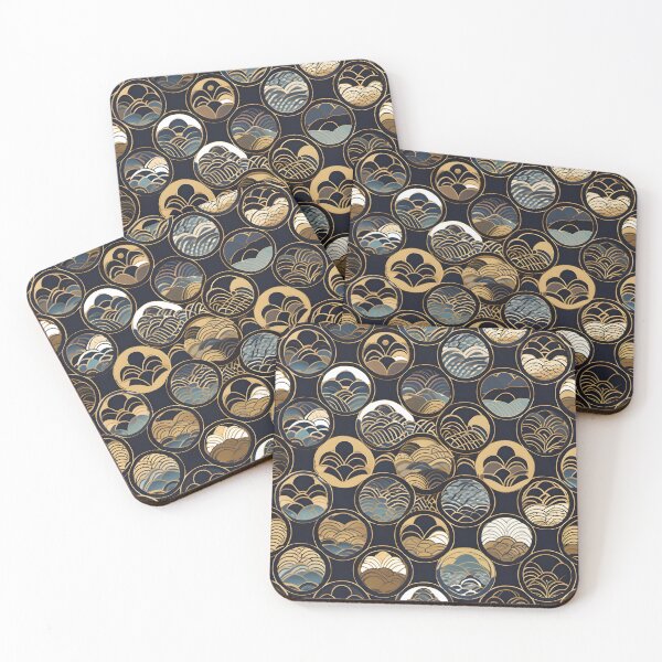 Item preview, Japanese Seigaiha Wave Pattern - Traditional Wagara Design designed and sold by KS-PopArtJapan.