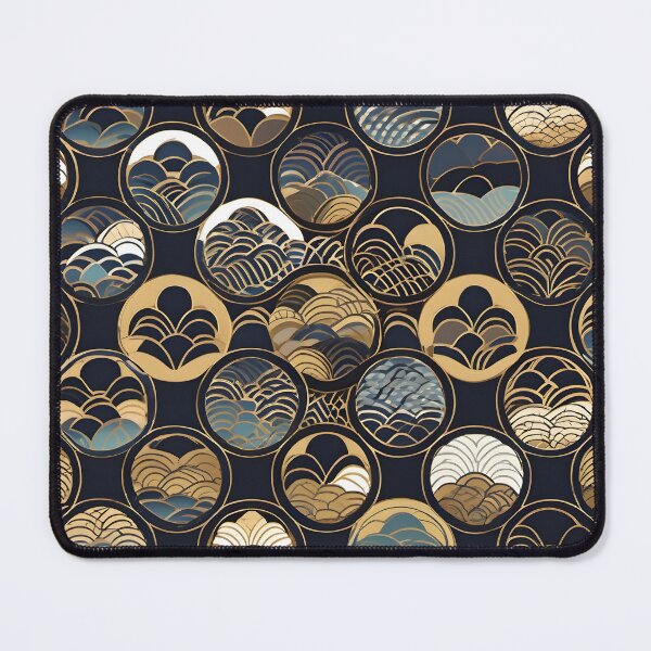 Item preview, Japanese Seigaiha Wave Pattern - Traditional Wagara Design designed and sold by KS-PopArtJapan.