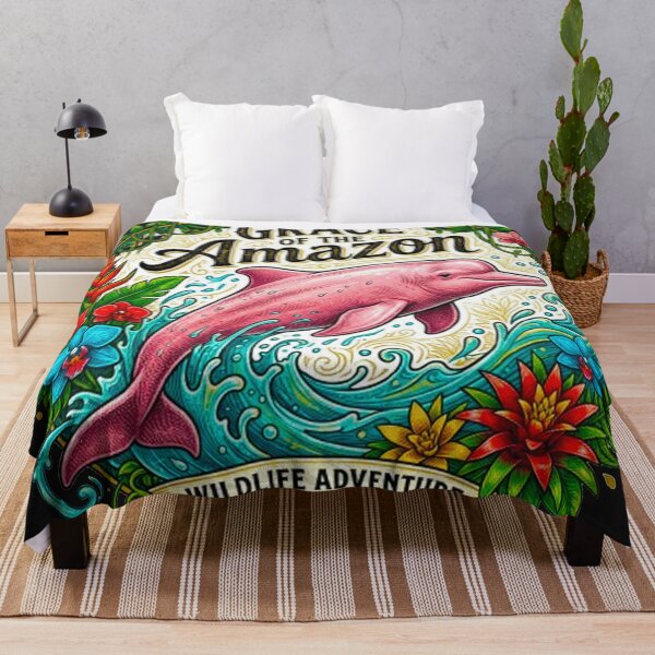 Item preview, Grace Of The Amazon Pink Dolphin Vintage Tropical Retro Badge designed and sold by MT-Hub | Cute Aesthetic Art, Stickers & Phone Cases.