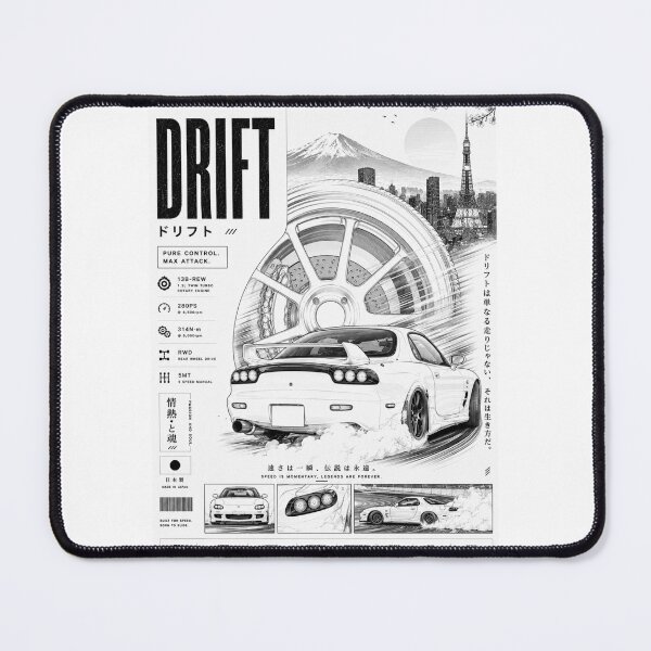 Item preview, Drift Culture – Monochrome JDM Racing Poster designed and sold by MidnightPistons.