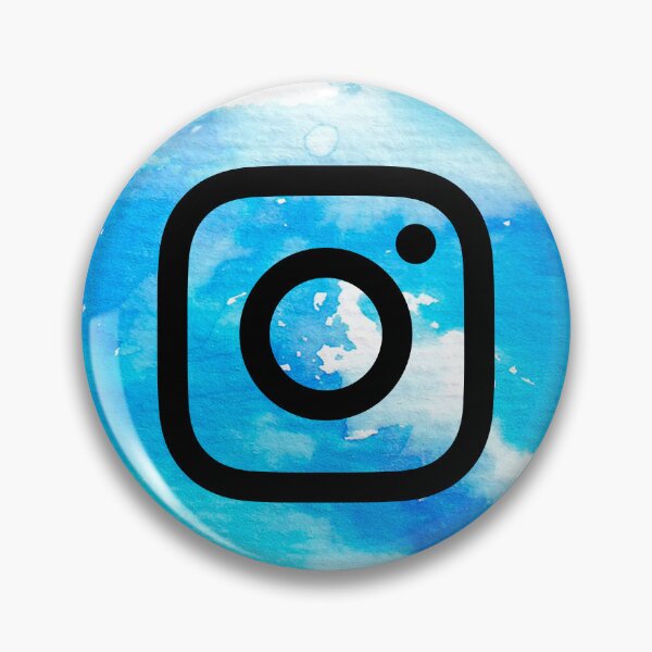 Item preview, Watercolor Blue Instagram Logo Art - Aesthetic Tech Icon designed and sold by ranivibes008.
