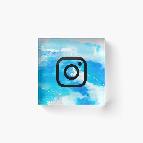 Item preview, Watercolor Blue Instagram Logo Art - Aesthetic Tech Icon designed and sold by ranivibes008.