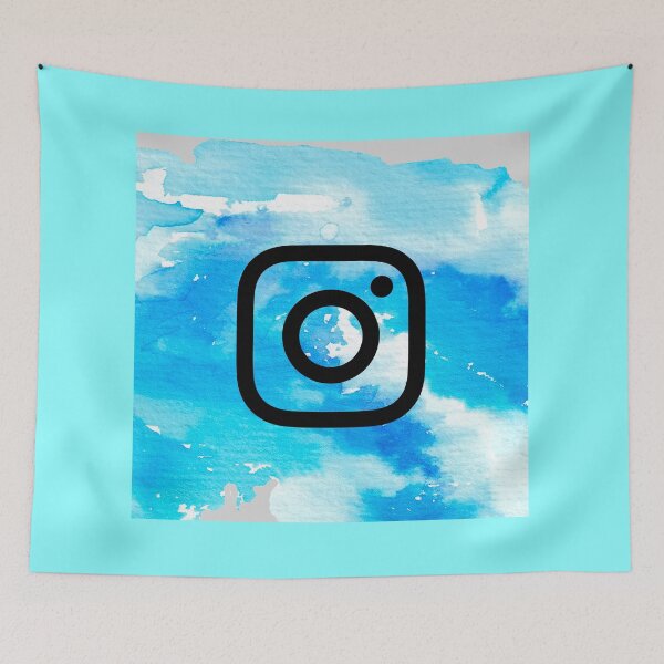 Item preview, Watercolor Blue Instagram Logo Art - Aesthetic Tech Icon designed and sold by ranivibes008.