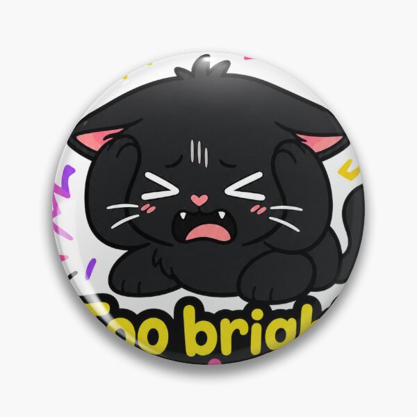 Item preview, Too Bright Too Loud Black Cat - Neurospicy ADHD & Introvert Humor Sticker designed and sold by VisualArtsOasis.