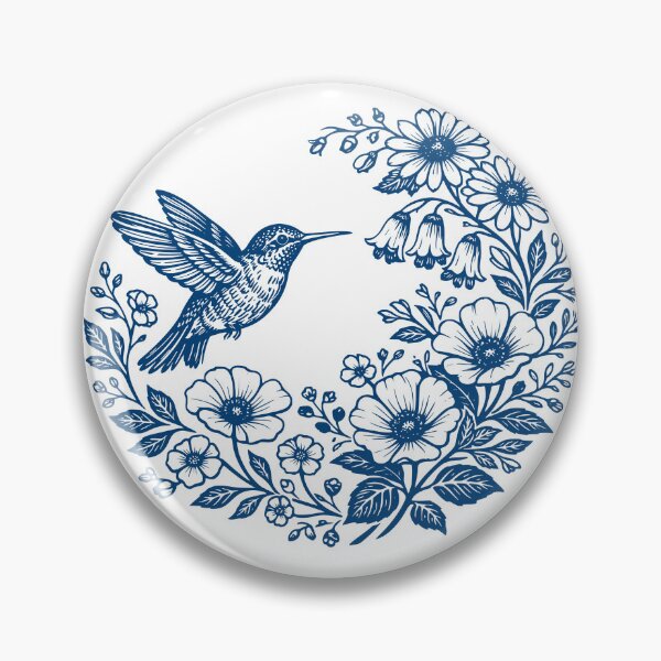 Item preview, Hummingbird in Floral Wreath – Elegant Botanical Nature Art designed and sold by JoRealm.