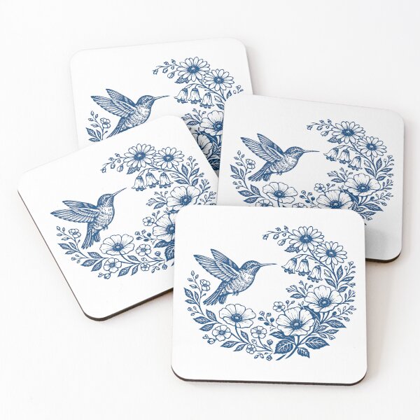 Item preview, Hummingbird in Floral Wreath – Elegant Botanical Nature Art designed and sold by JoRealm.