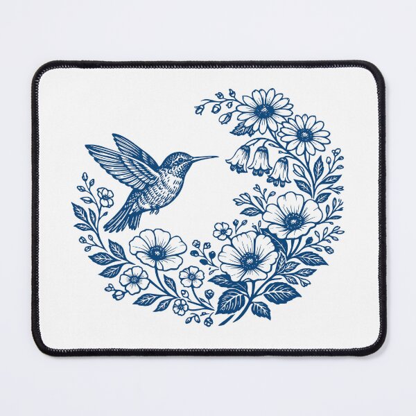 Item preview, Hummingbird in Floral Wreath – Elegant Botanical Nature Art designed and sold by JoRealm.