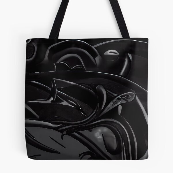 Item preview, Dark Obsidian Coil Flow Lacquer Surface Formless Yokai Art designed and sold by YugenWorkshop.