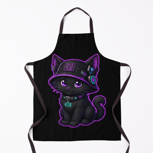Item preview, Futuristic Techwear Black Cat Gamer Aesthetic designed and sold by LuisWorks.