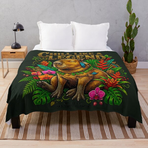 Item preview, Chill Like A Legend Capybara Vintage Tropical Retro Badge designed and sold by MT-Hub | Cute Aesthetic Art, Stickers & Phone Cases.