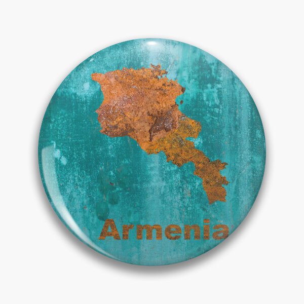 Item preview, Armenia Map Rust on Teal designed and sold by Elisabeth Lucas.