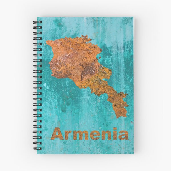 Item preview, Armenia Map Rust on Teal designed and sold by Elisabeth Lucas.
