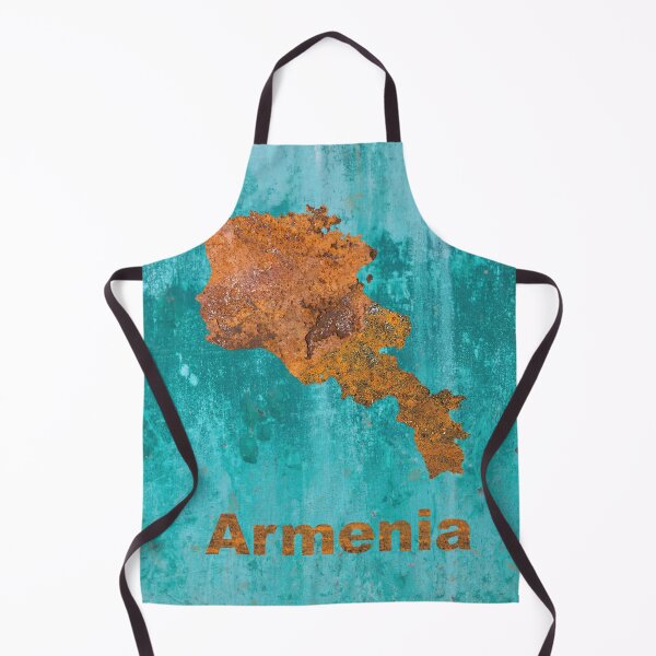 Item preview, Armenia Map Rust on Teal designed and sold by Elisabeth Lucas.