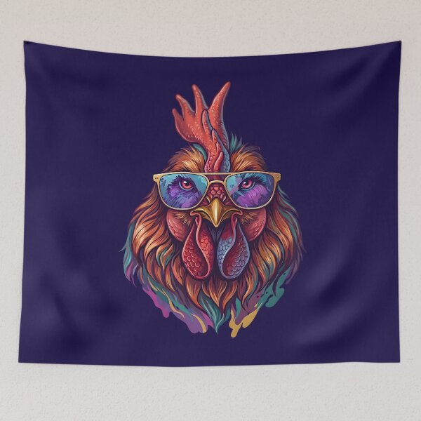 Item preview, Cool Rooster Portrait - Vibrant Artistic Pop Art Illustration designed and sold by artscripts.