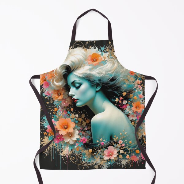 Item preview, Platinum Hair Nouveau Goddess - Ethereal Pastel Floral Art designed and sold by KrzysztofART.
