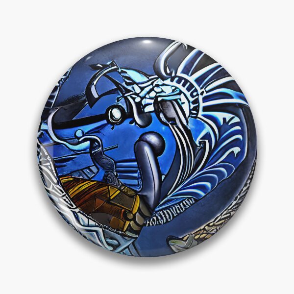 Item preview, Dark Blue Feathered Dragon Gold Maw Flame Scroll Border Yokai Art designed and sold by YugenWorkshop.