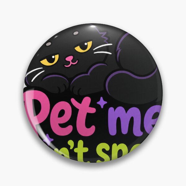 Item preview, Pet Me Dont Speak Black Cat - Neurospicy ADHD & Introvert Humor Sticker designed and sold by VisualArtsOasis.