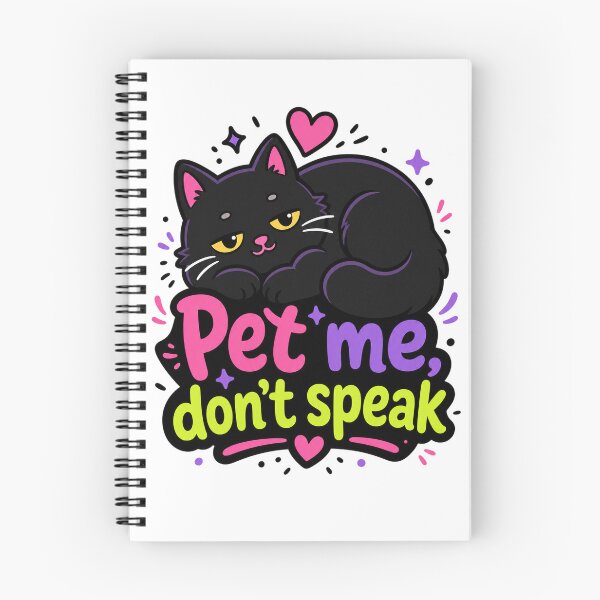 Item preview, Pet Me Dont Speak Black Cat - Neurospicy ADHD & Introvert Humor Sticker designed and sold by VisualArtsOasis.