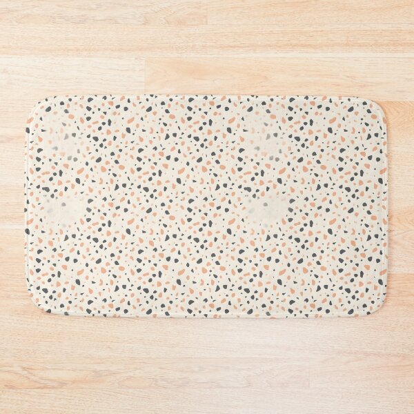 Item preview, Modern Black Peach Terrazzo Stone Pattern designed and sold by SplashTastic.