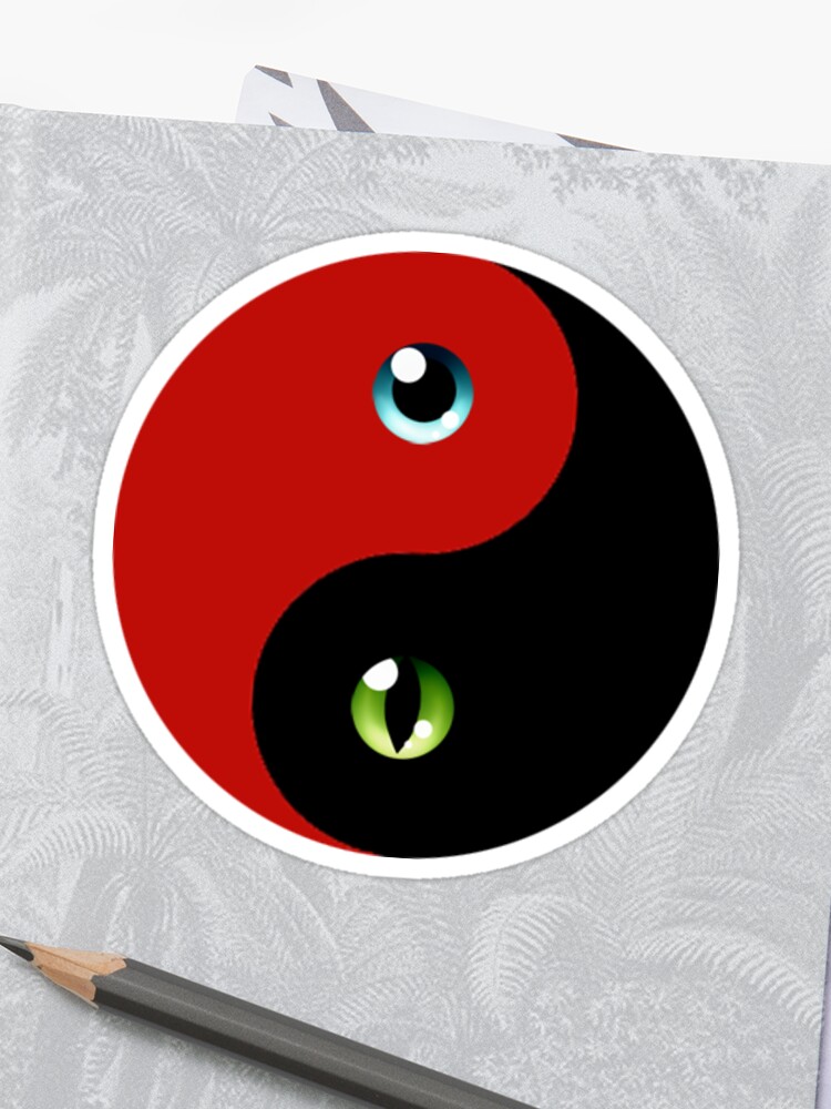 Ladybug And Chat Noir Yin And Yang Sticker By Imurgurl