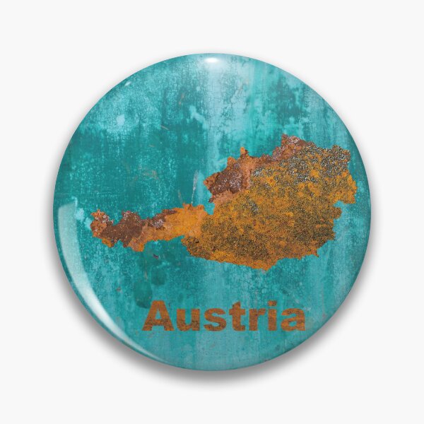 Item preview, Austria Map Rust on Teal designed and sold by Elisabeth Lucas.