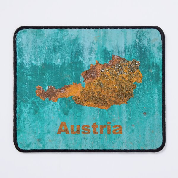 Item preview, Austria Map Rust on Teal designed and sold by Elisabeth Lucas.