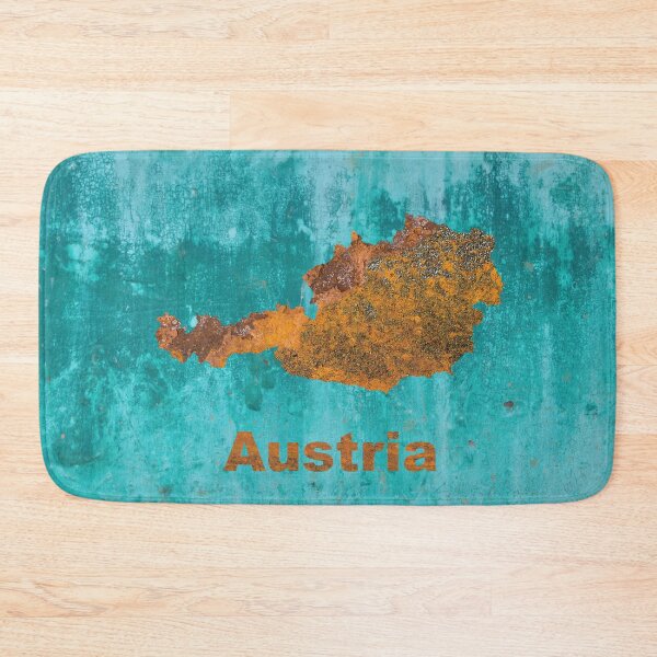 Item preview, Austria Map Rust on Teal designed and sold by Elisabeth Lucas.