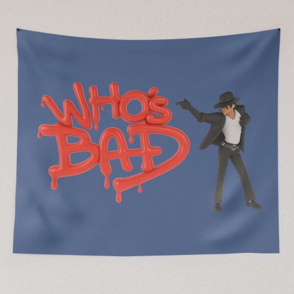 Item preview, MJ Who is Bad? designed and sold by The Art by Rossouw.