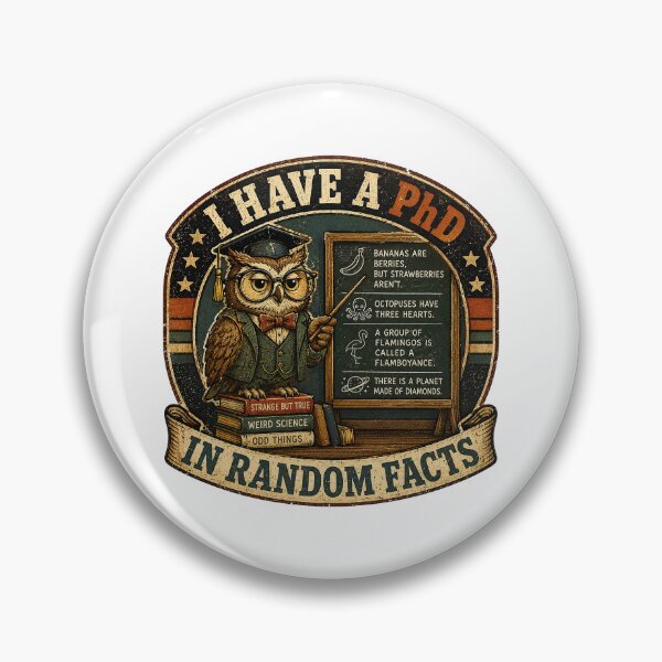 Item preview, Funny Autism, I Have A PhD In Random Facts Funny Trivia Owl Geek designed and sold by graphic-genie.