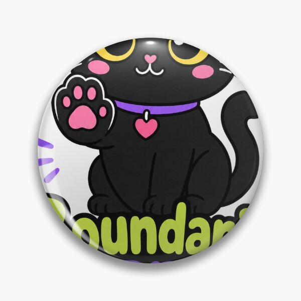 Item preview, Boundaries Are Cute Black Cat - Neurospicy ADHD & Introvert Humor Sticker designed and sold by VisualArtsOasis.