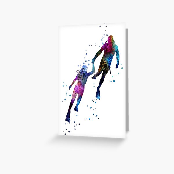 Artikel-Vorschau von Scuba Diver, Scuba-Paar, Taucher paar, Tauchen, designt und verkauft von Rosaliartbook.