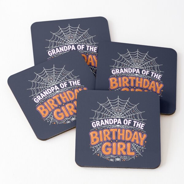 Item preview, GRANDPA of the Birthday GIRL Web Spider Halloween Party Tee designed and sold by ChinkyCat Official.