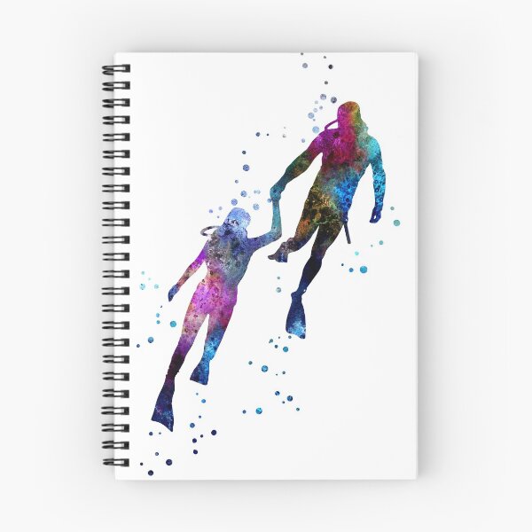 Item preview, Buzos, pareja de buceo, pareja de buzos, buceo designed and sold by Rosaliartbook.