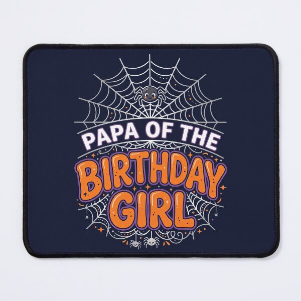 Item preview, PAPA of the Birthday GIRL Web Spider Halloween Party Tee designed and sold by ChinkyCat Official.