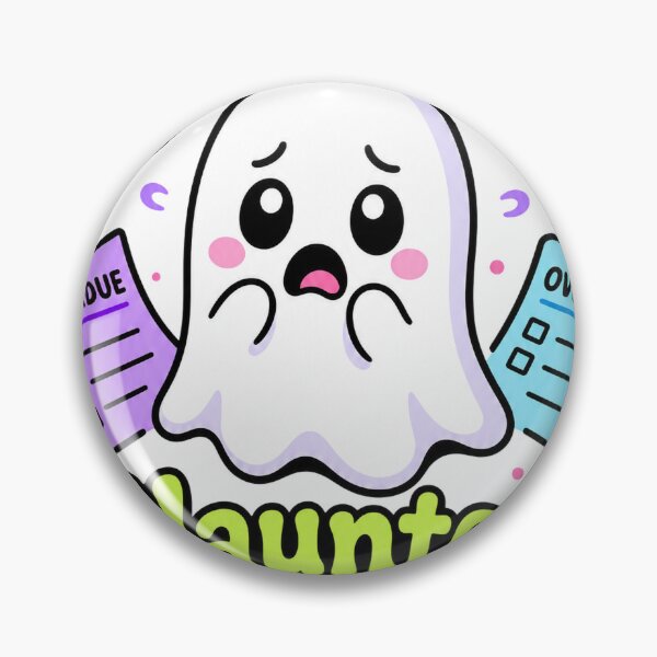Item preview, Haunted By Pending Tasks Ghost - Neurospicy ADHD & Introvert Humor Sticker designed and sold by VisualArtsOasis.