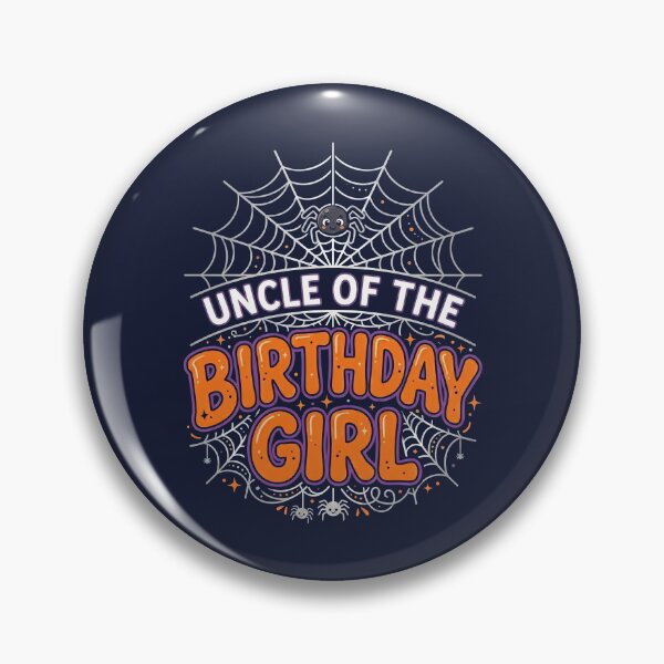 Item preview, UNCLE of the Birthday GIRL Web Spider Halloween Party Tee designed and sold by ChinkyCat Official.