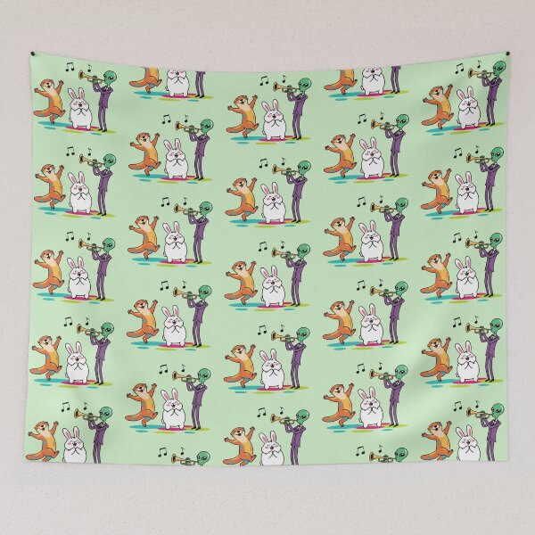 Item preview, Dance of Worlds – Otter, Rabbit & Alien Band designed and sold by Dogandesighn.