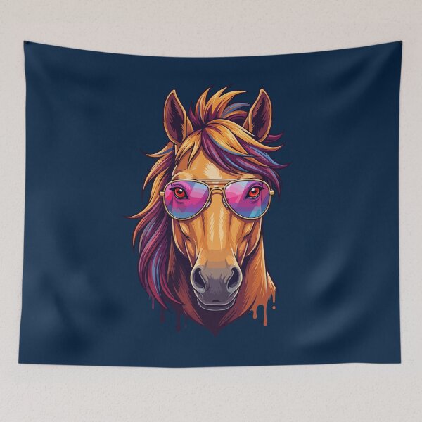 Item preview, Cool Horse Wearing Retro Sunglasses Pop Art Style designed and sold by artscripts.
