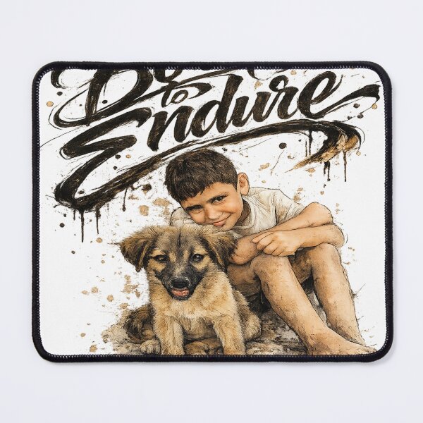 Item preview, Born to Endure - Boy and Dog Inspirational Vintage Graphic T-Shirt designed and sold by XxZainStylexX.