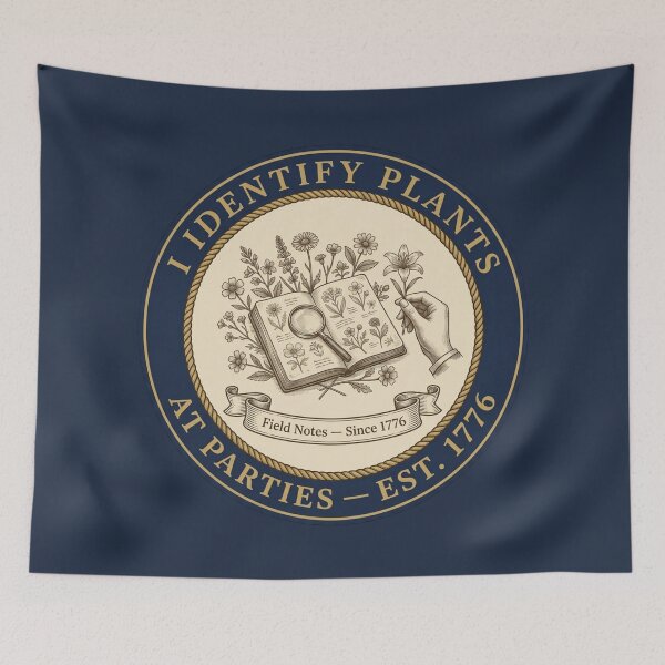 Item preview, I Identify Plants at Parties Naturalist Humor Badge designed and sold by CalmCapy Co.