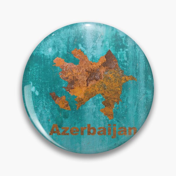 Item preview, Azerbaijan Map Rust on Teal designed and sold by Elisabeth Lucas.