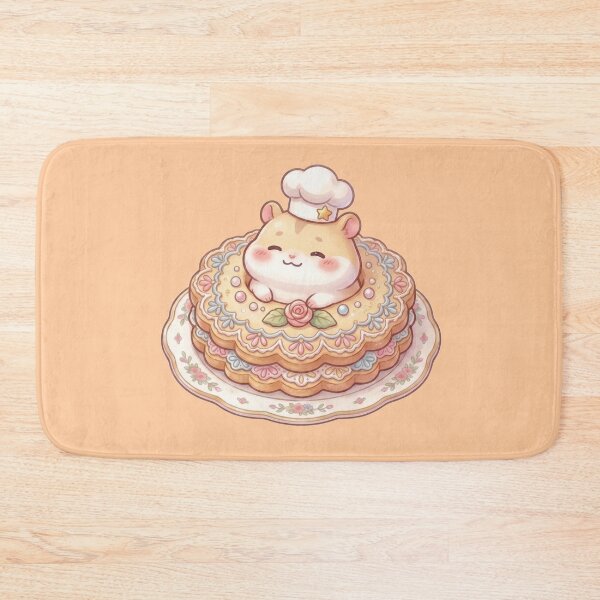 Item preview, Cute Kawaii Hamster Chef in Vintage Cake designed and sold by Arte Para Rebaja.