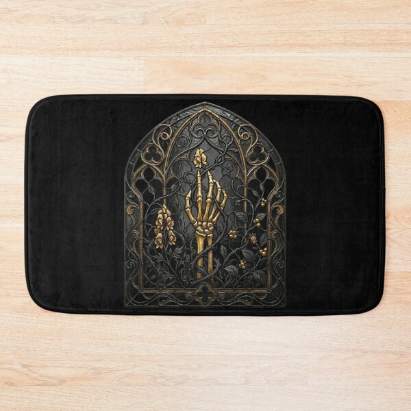 Item preview, Skeleton Hand Gold Black — Gothic Metallic Arch Flora designed and sold by David Mateo ArtWorks.