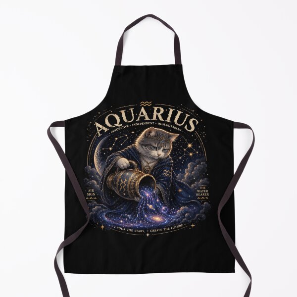 Item preview, Aquarius Cat Zodiac Art | Mystical Astrology Cat Illustration designed and sold by Siti Hoiriyah.