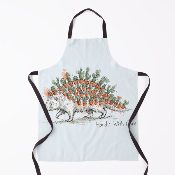 Item preview, Handle With Care: The Potted Cactus Porcupine Illustration designed and sold by SoulPT.
