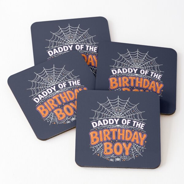 Item preview, DADDY of the BOY Birthday Web Spider Halloween Party Tee designed and sold by ChinkyCat Official.