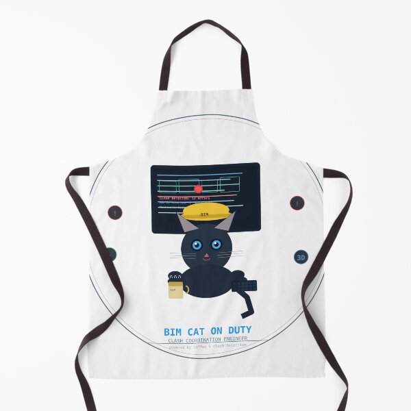Item preview, BIM Cat On Duty – Clash Coordination Engineer Coffee Gift designed and sold by Concrete Coffee Studio.