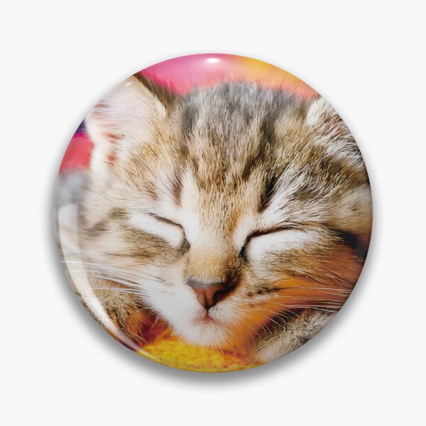 Item preview, Adorable Sleeping Kitten Cozy Red Blanket Pillow designed and sold by OsakaYumeWorks.